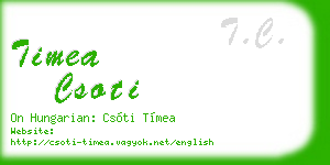 timea csoti business card